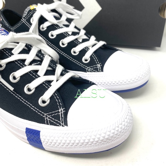 Converse Ctas Canvas Low Black Rush Blue Men’s - Picture 9 of 10